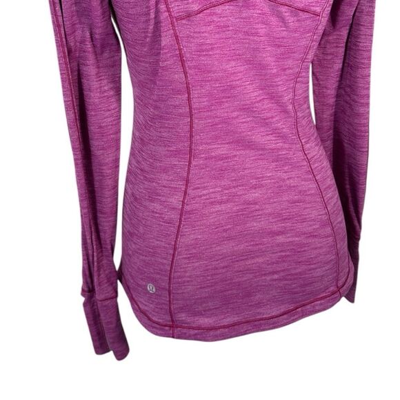 Lululemon Heathered Fuchsia Pink 5 Mile Long Sleeve Tee Top - Picture 8 of 12